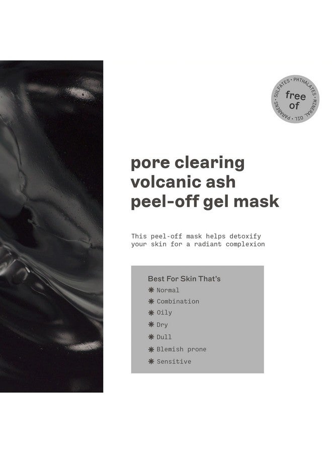 FREEMAN Pore Clearing Volcanic Ash Peel-Off Gel Facial Mask, Deep Cleansing, Removes Dirt From Pores, Not Over-Drying, Easy-to-use, For Men, 6 fl.oz./175 mL Tube - Image 3