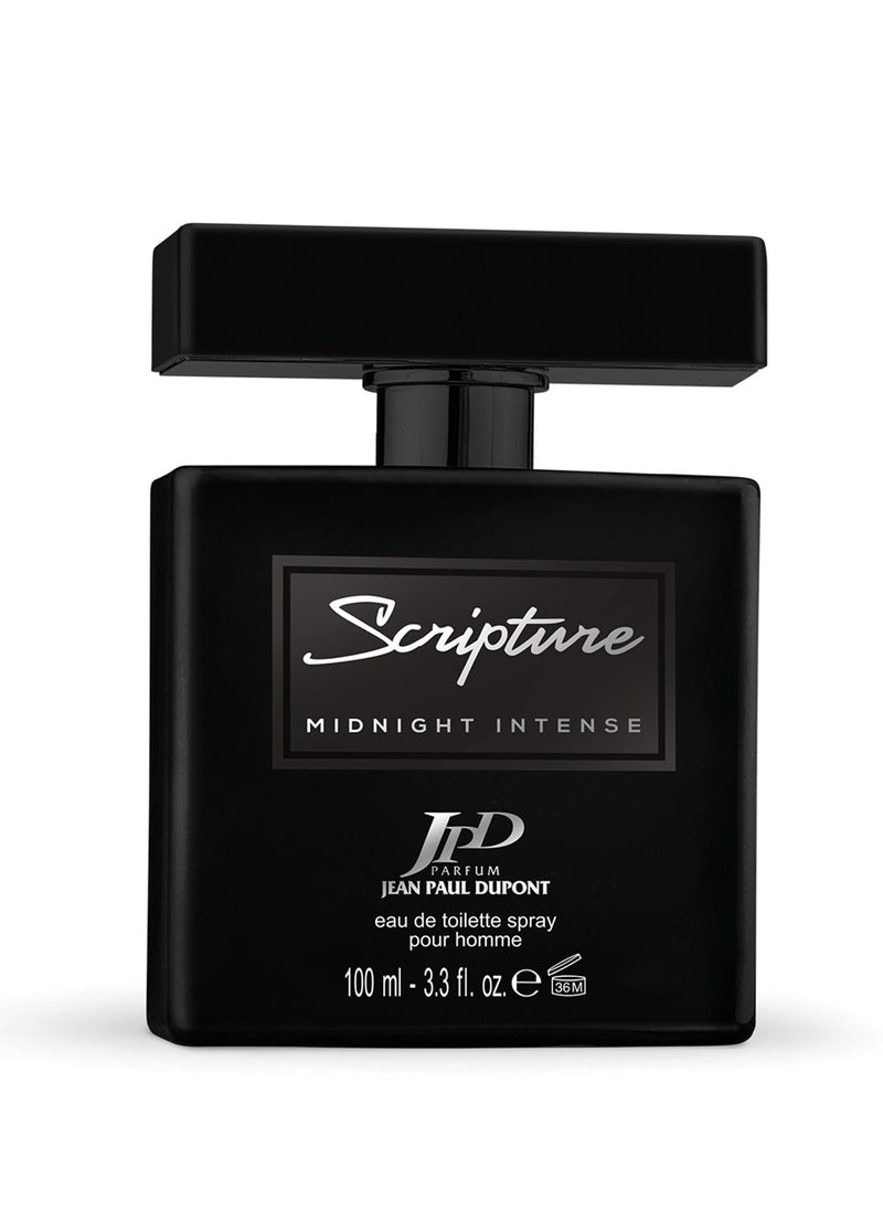 Jean Paul Dupont Scripture Midnight Intense Eau de Toilette For Men 100ml  - Image 1