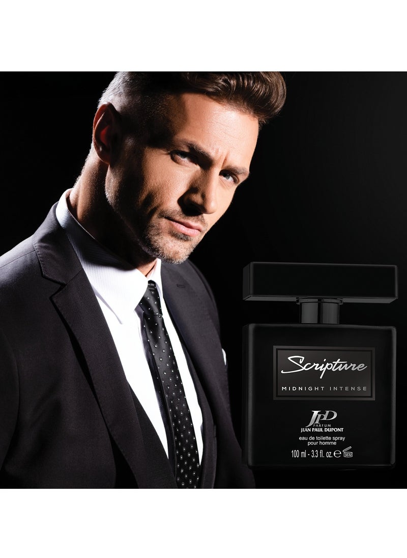 Jean Paul Dupont Scripture Midnight Intense Eau de Toilette For Men 100ml  - Image 4
