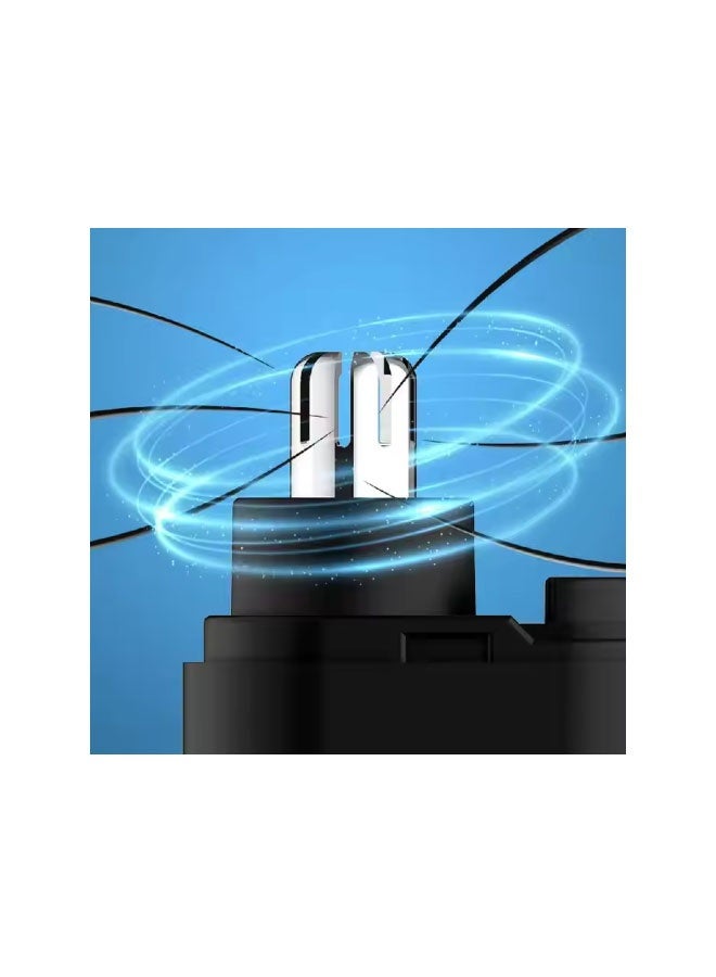 مُقَصّ الشعر الأنفي الكهربائي الجديد القابل لإعادة الشحن - أسود، متعدد الوظائف، صغير الحجم، محمول، مقاوم للخدش، سهل التفكيك - Image 5