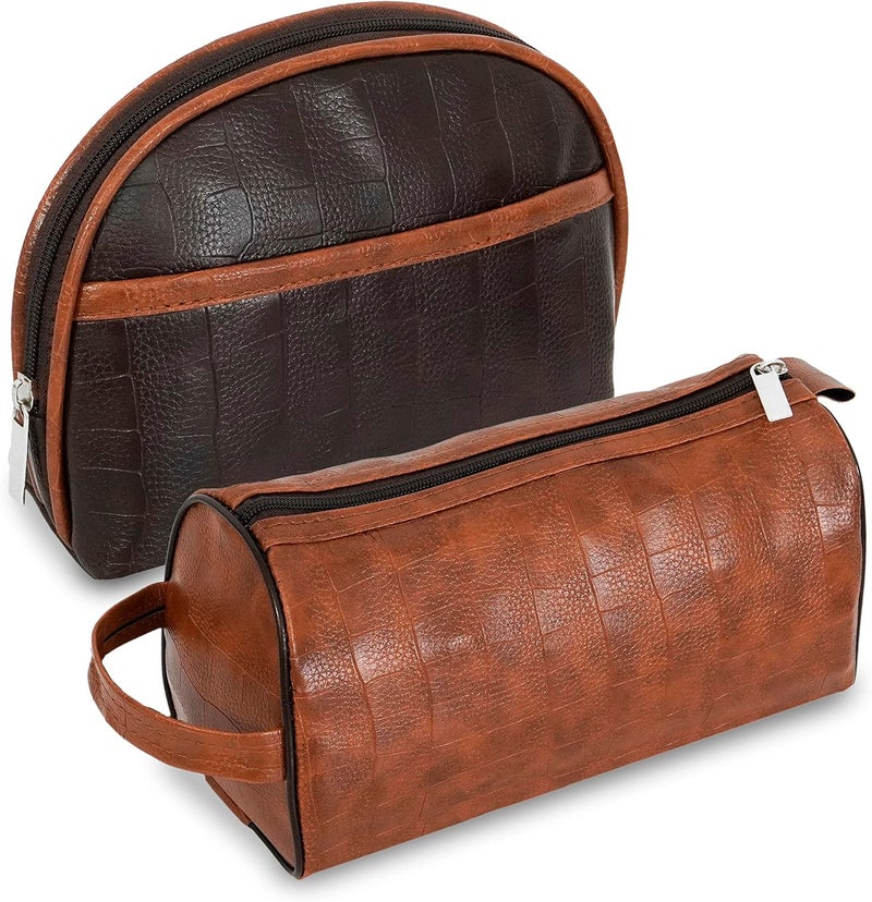 SNDIA 2-Set Toiletry Travel Bags – Shaving Kit Pouch for Men & Women – Waterproof Cosmetic Organizer for Travel, Gym, and Daily Use - Image 1