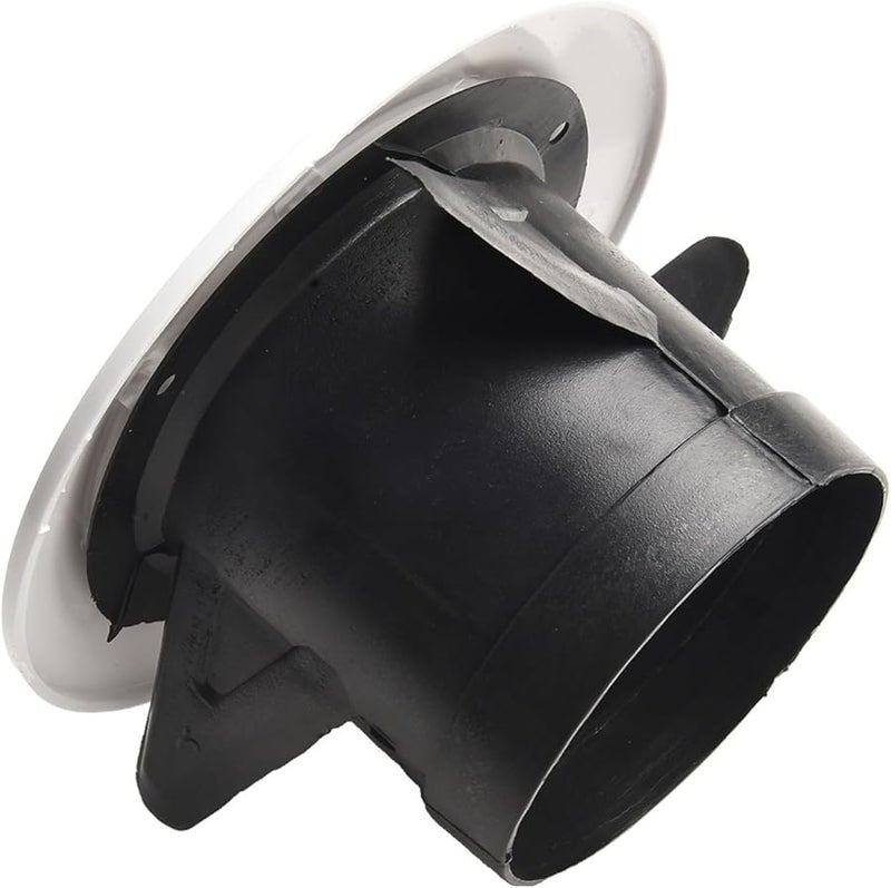 White ABS Air Vent Grille Adjustable Louvers Fly Screen 75mm Size - Image 4