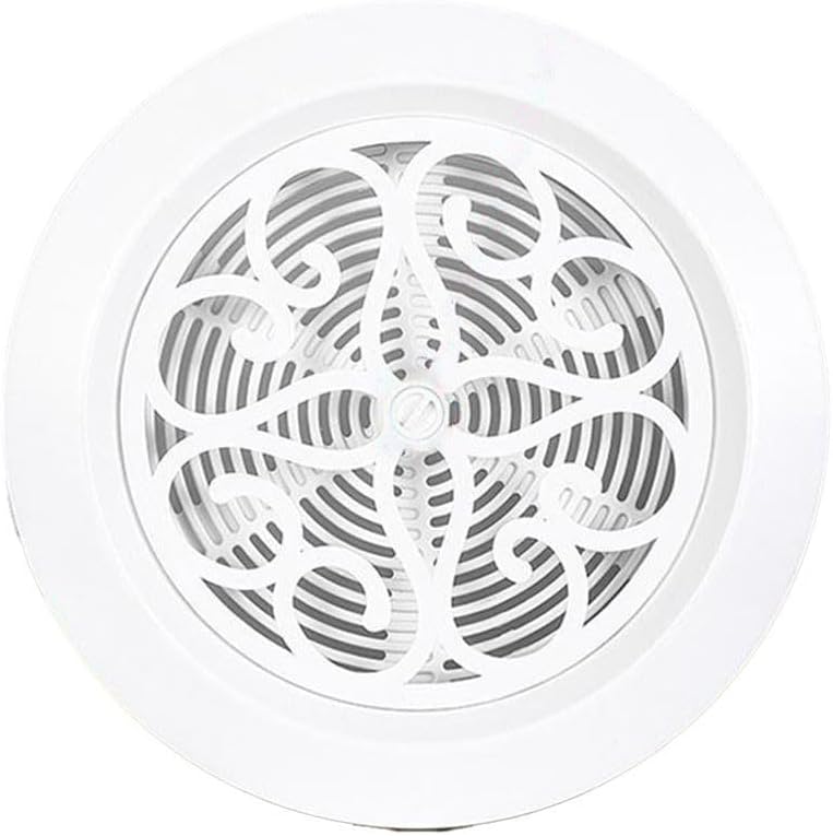 White ABS Air Vent Grille Adjustable Louvers Fly Screen 75mm Size - Image 5