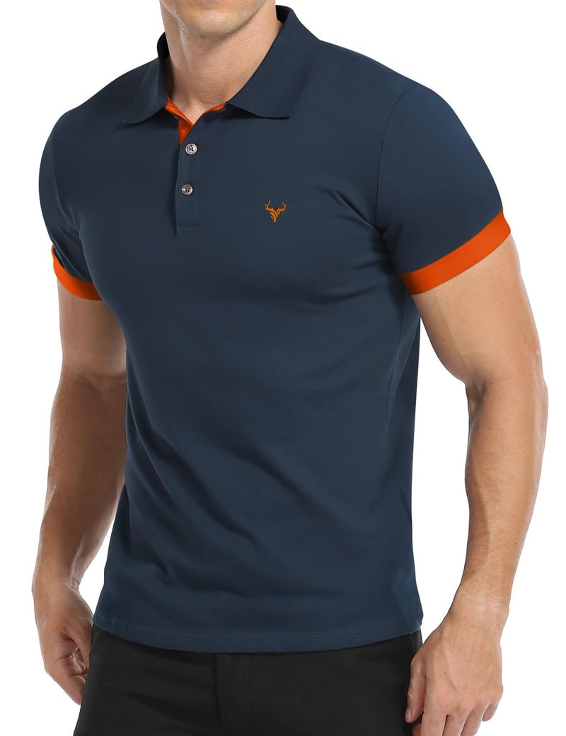 YTD Men’s Classic Polo Shirt Short Sleeve Shirts Lightweight Slim Fit Casual Tops - Image 5