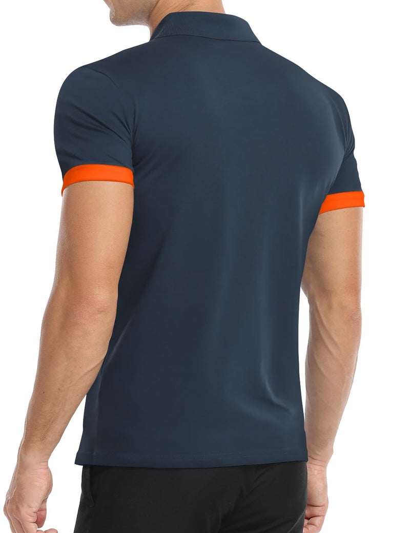 YTD Men’s Classic Polo Shirt Short Sleeve Shirts Lightweight Slim Fit Casual Tops - Image 4
