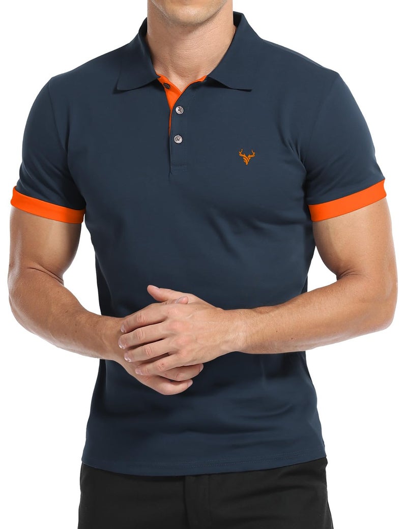 YTD Men’s Classic Polo Shirt Short Sleeve Shirts Lightweight Slim Fit Casual Tops - Image 3