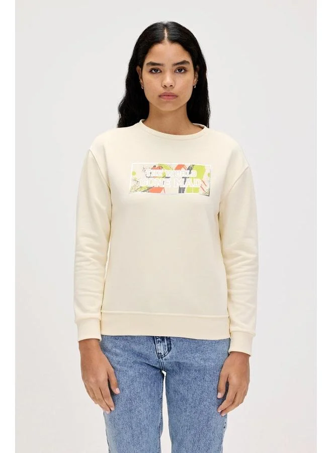 Bad Bear Re-Carina White Women's Sweatshirt.