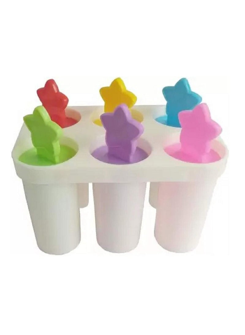 Pass Pass pass pass Ice Cream Candy Kulfi Maker Mould 6 Plastic Set ice Stick Trays  - Image 3
