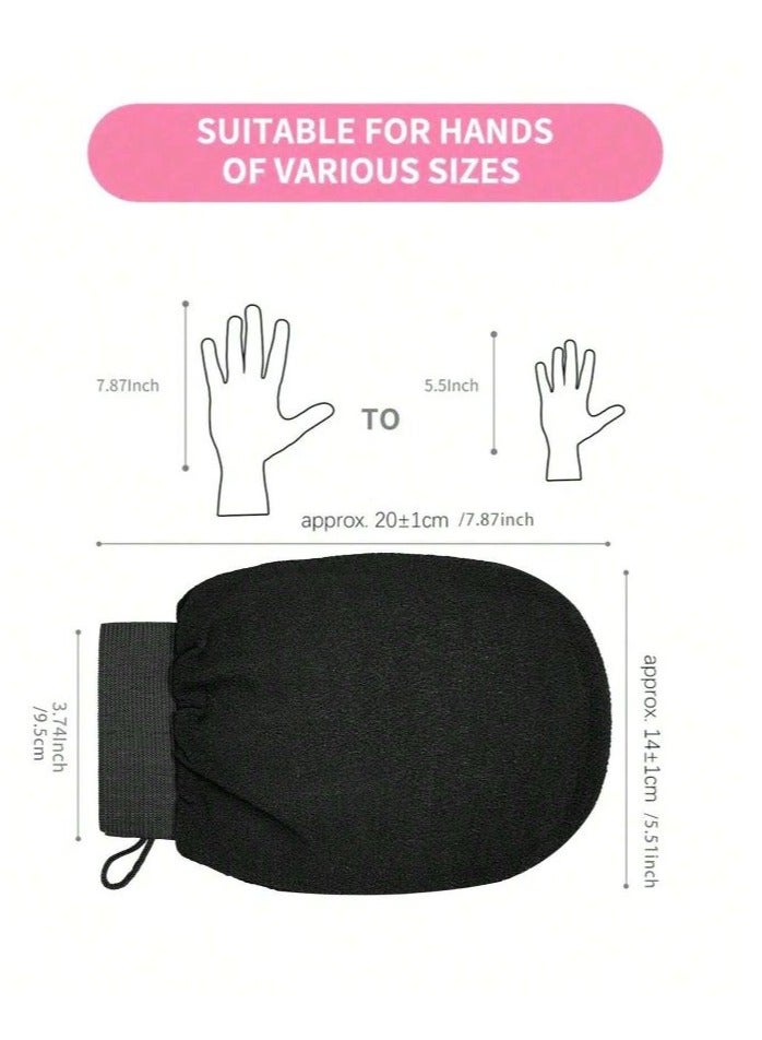 4 Pieces Original Shower Moroccan Glove Black Moroccon Loofah for body scrub  - Image 5