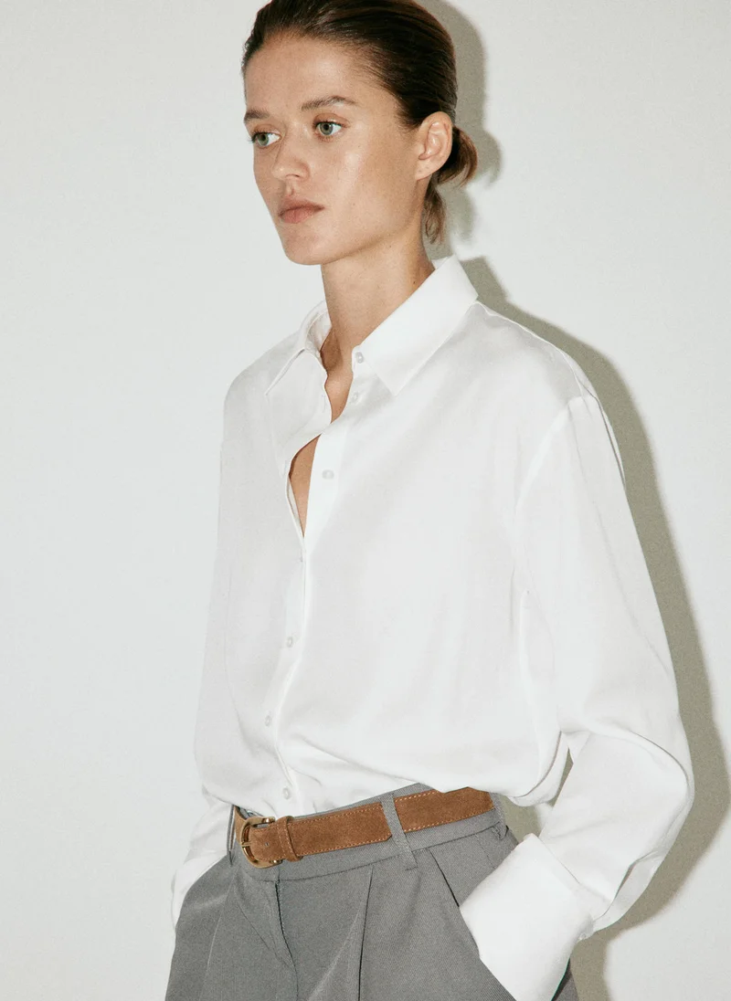 مانجو Straight Lyocell Shirt