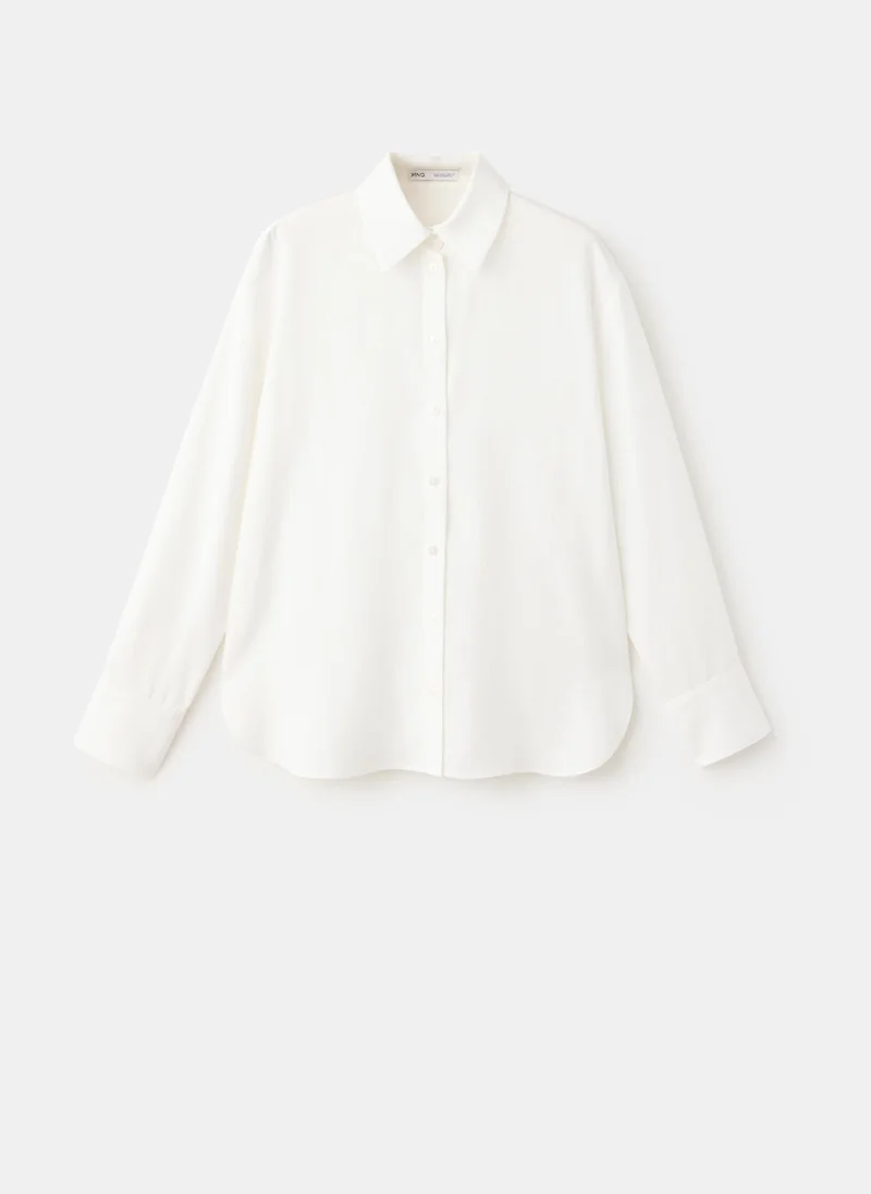Mango 02-OFFWHITE Straight Lyocell Shirt for Women | Best Price UAE