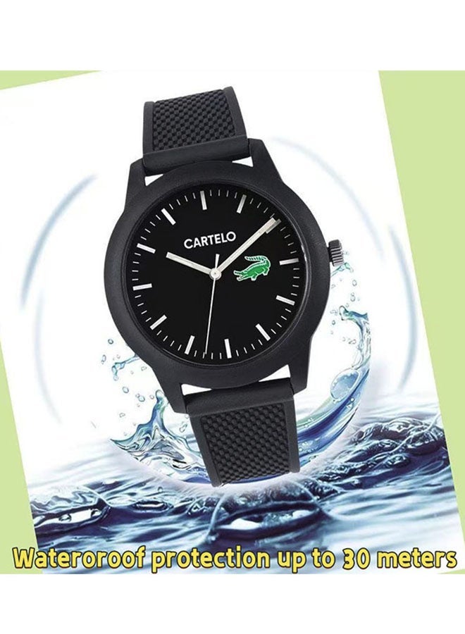 CARTELO Analog Fashion Waterproof Quartz Watch CYT21-03- Black - Image 1