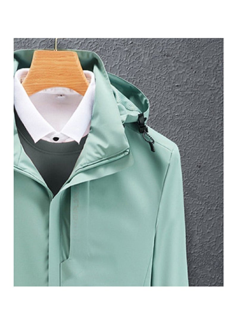 Loquat Thin Single Layer Hooded Windproof And Waterproof Overcoat  - Image 2
