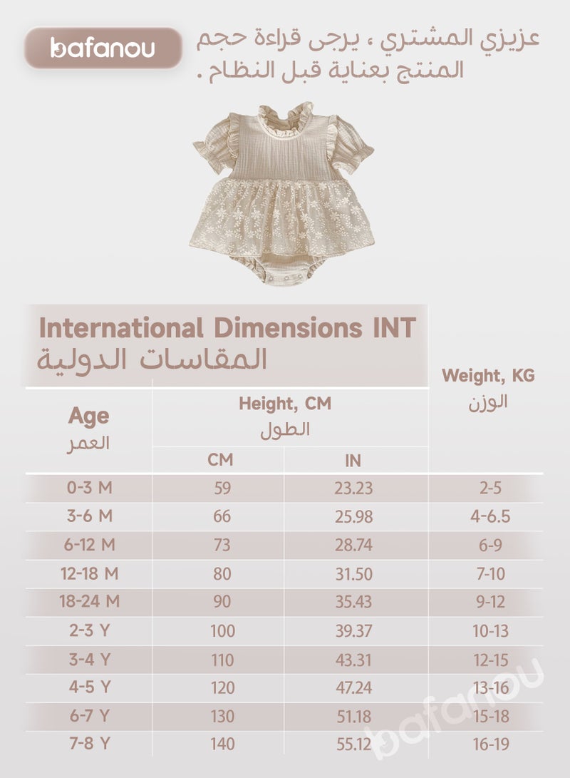 Bafanou ‌Bafanou Summer Solid Baby Girls Romper | Newborn Casual  Jumpsuit Outfit 0-24M Breathable  - Image 3