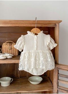 Bafanou ‌Bafanou Summer Solid Baby Girls Romper | Newborn Casual  Jumpsuit Outfit 0-24M Breathable  - Image 5
