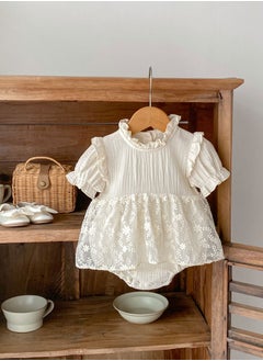Bafanou ‌Bafanou Summer Solid Baby Girls Romper | Newborn Casual  Jumpsuit Outfit 0-24M Breathable  - Image 4