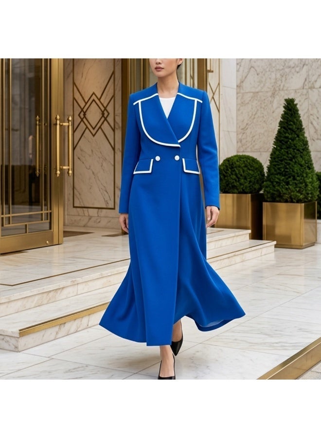 Dakakeen Concept Blue Abaya by Dakakeen Concept –  Abaya for Women - Saudi Style Luxury Women's Abaya, Modest Open Front Daily & Formal - Image 2