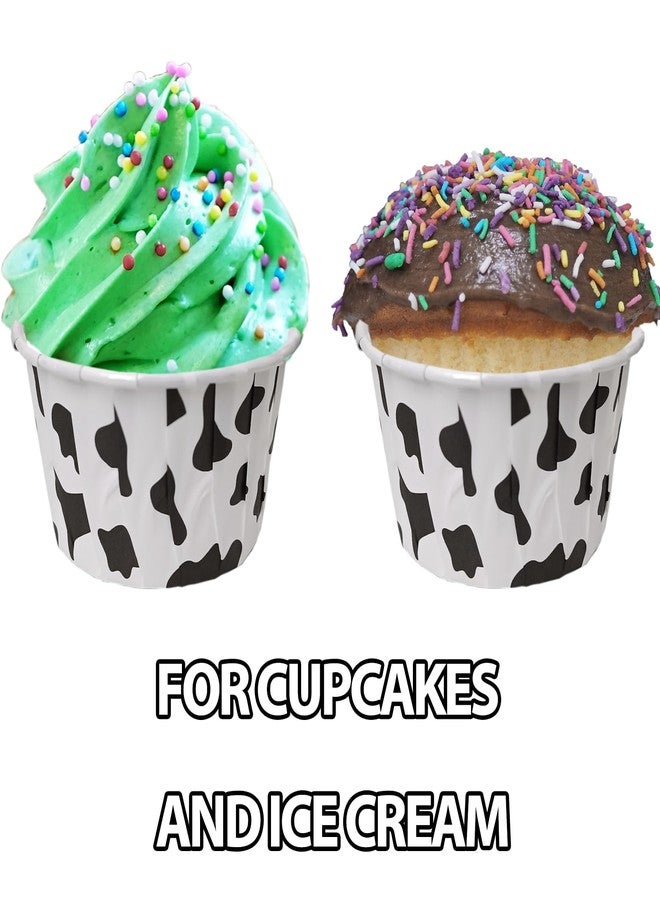 EaciTown 100 Pcs Cow Print Cupcake Liners Case Cow Baking Cups Cow Print Cupcake Wrappers Holders Ice Cream Cups Waterproof and Greaseproof for High Temperature - Image 4