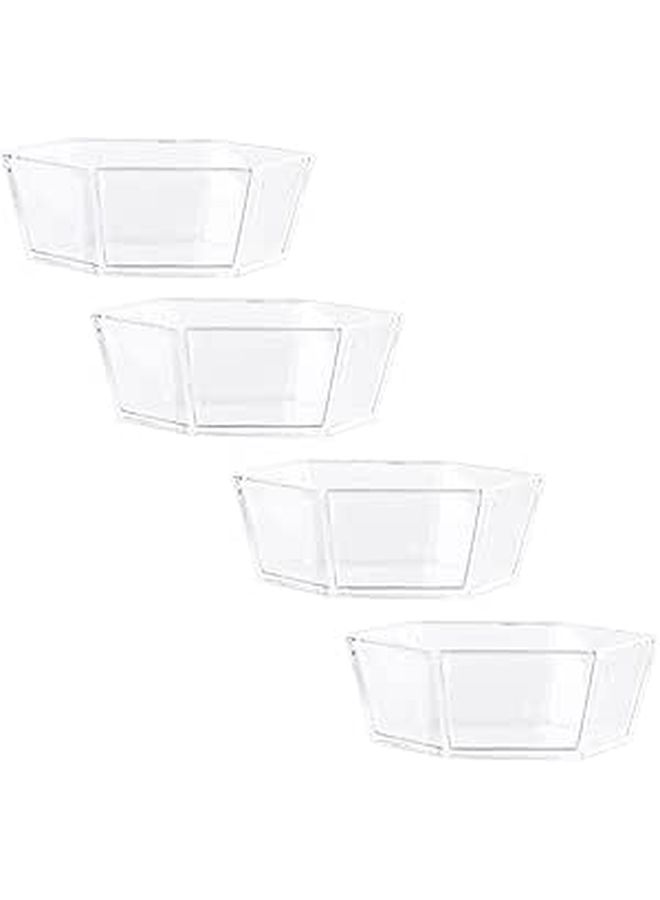 Transparent Snack Trays 4pcs for Fruit Sweets Kitchen Home Office Events - Image 1