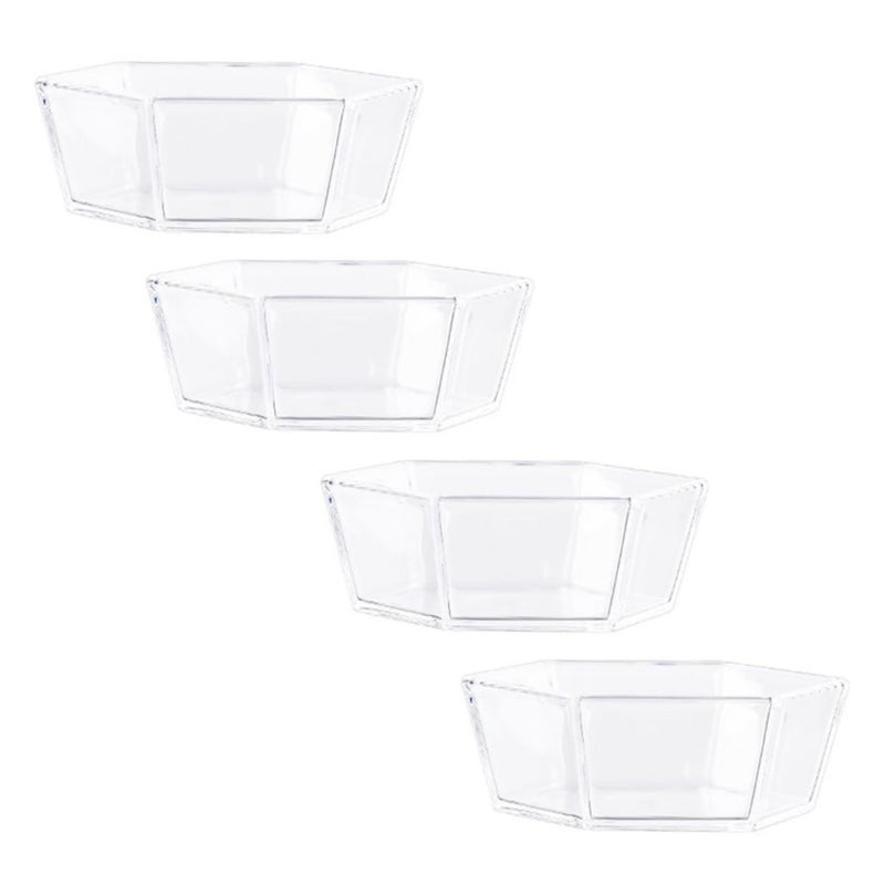 Transparent Snack Trays 4pcs for Fruit Sweets Kitchen Home Office Events - Image 2