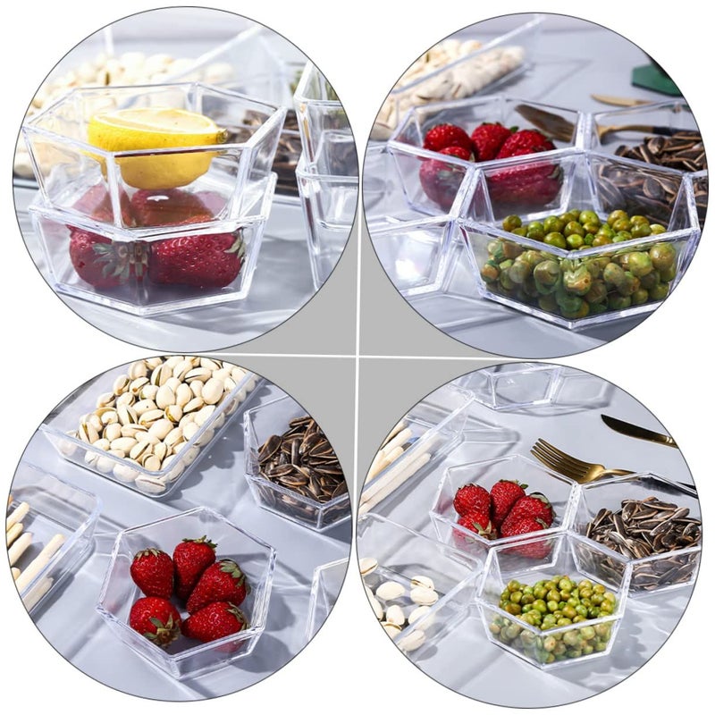 Transparent Snack Trays 4pcs for Fruit Sweets Kitchen Home Office Events - Image 5