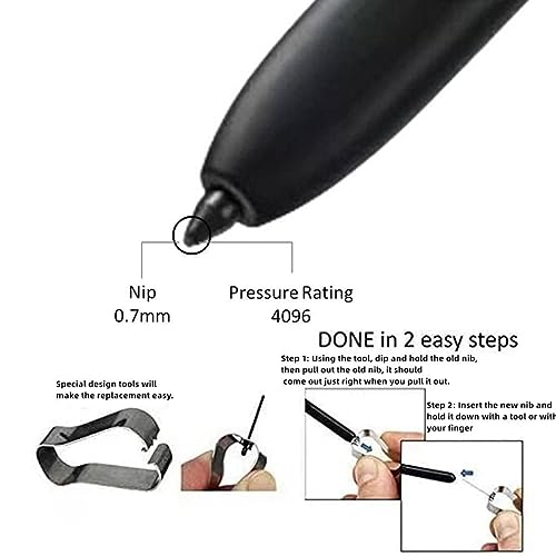 Fapiwen Stylus Nib, Touch Stylus Pen Tip Nib, Pen Refill Tool Set Compatible with Spen Tab s6/s7 + Note10/Note20 Nib (White, Stylus Pen Not Included) - Image 2