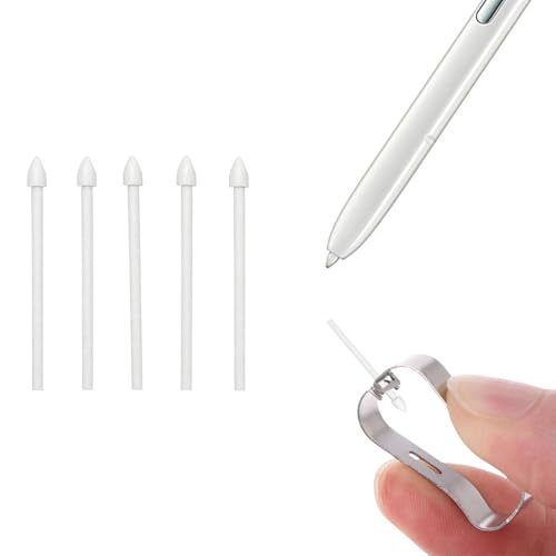 Fapiwen Stylus Nib, Touch Stylus Pen Tip Nib, Pen Refill Tool Set Compatible with Spen Tab s6/s7 + Note10/Note20 Nib (White, Stylus Pen Not Included) - Image 1
