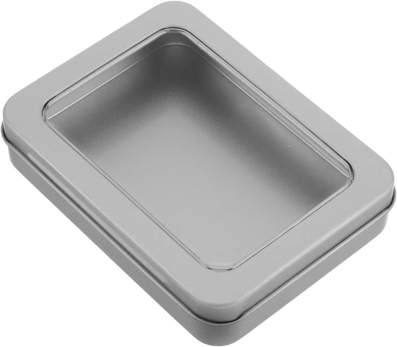 Storage Box Hinged Lids Small Metal Tin Box Outdoor Storage Tin Portable - Image 1