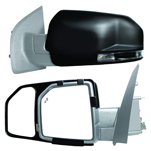 K Source KSource 81850 SnapOn Towing Mirrors For Ford F150 15 Black
