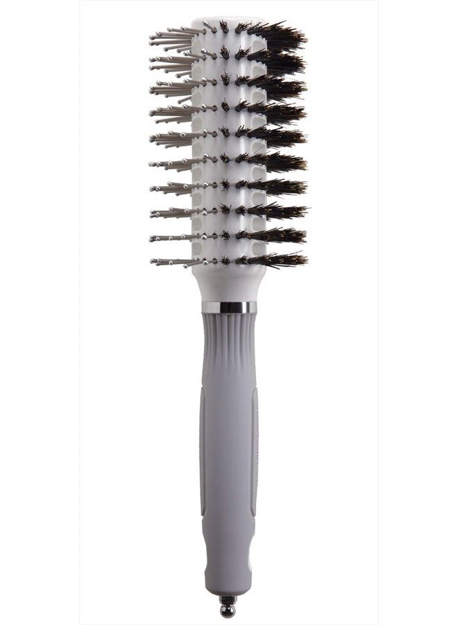 Olivia Garden Turbo Vent Oval Twin & 100% Boar Hair Brush CIOVL-TWINMD (Twin Medium) - Image 1