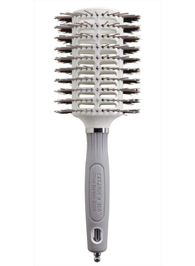 Olivia Garden Turbo Vent Oval Twin & 100% Boar Hair Brush CIOVL-TWINMD (Twin Medium) - Image 2