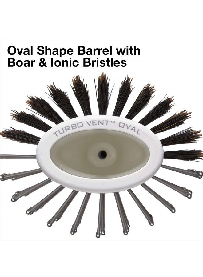 Olivia Garden Turbo Vent Oval Twin & 100% Boar Hair Brush CIOVL-TWINMD (Twin Medium) - Image 3