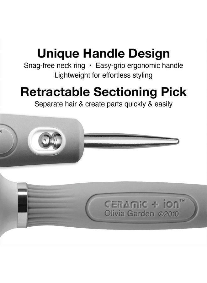 Olivia Garden Turbo Vent Oval Twin & 100% Boar Hair Brush CIOVL-TWINMD (Twin Medium) - Image 5