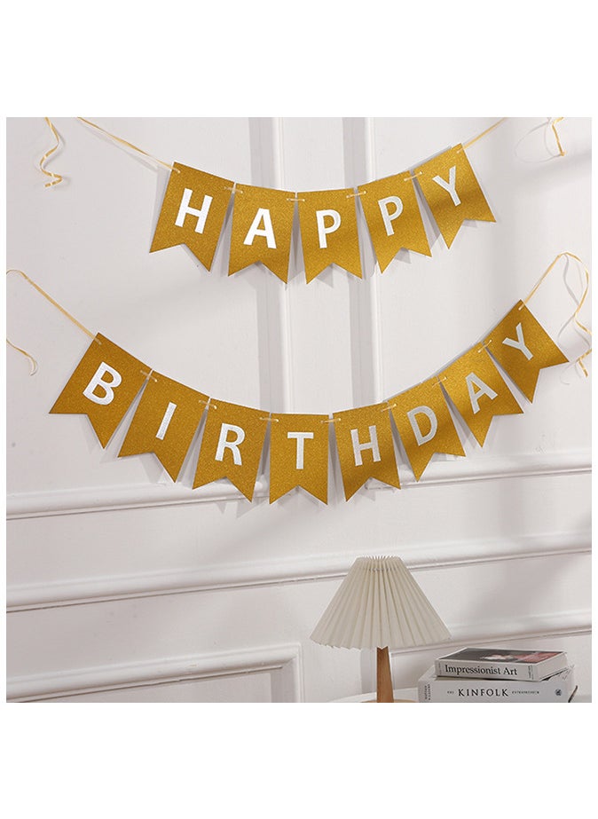 Generic - 13-Flag  Happy Birthday Party Banner - Image 1