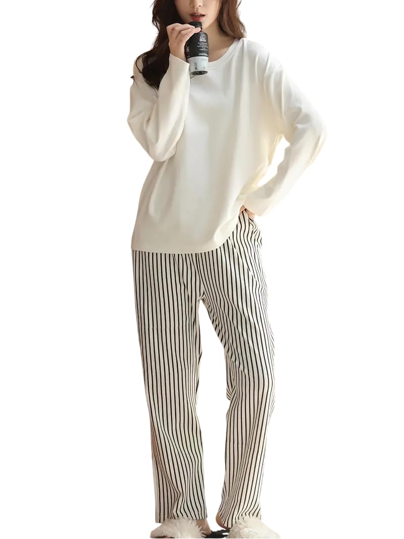 Celary Korean Style Women’s Night Suit|| Cute Printed Pajama Set with Long Sleeve Top & Pants|| Soft Cotton Loungewear || Cotton Blend Night Dress - Image 1