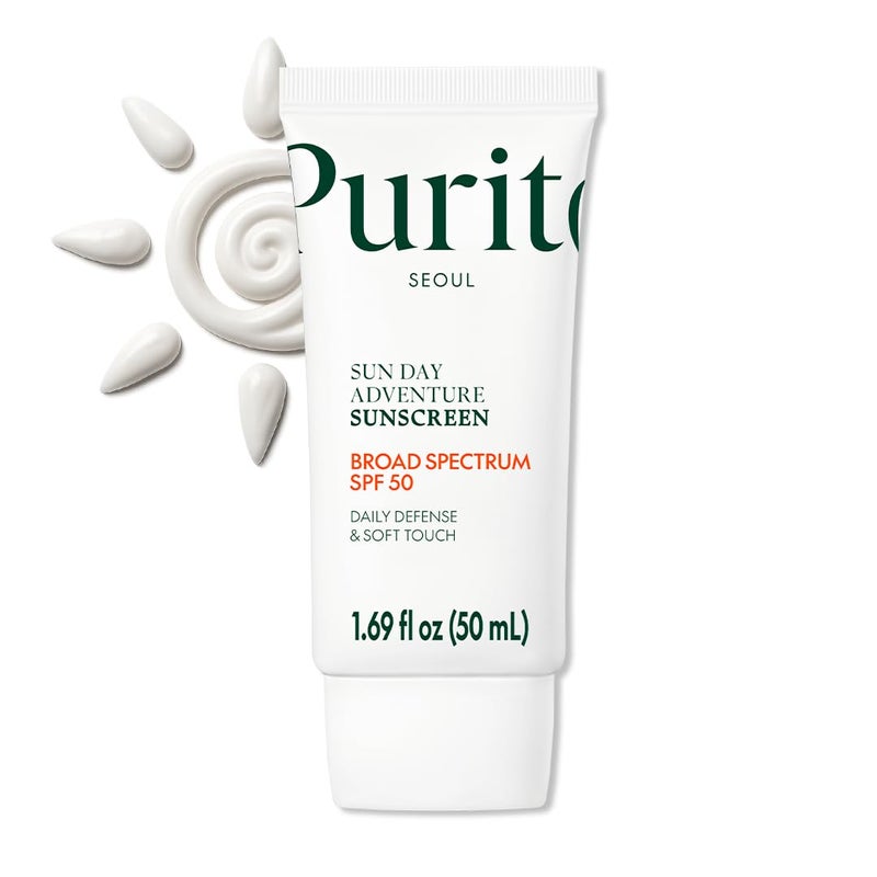 PURITO Korean Sunscreen SPF 50 | Lightest Texture, No White Cast, Broad Spectrum UVA/UVB | Oil-Free, Vegan, For All Skin Types | Daily Lightweight Sun Protection | Korean Skincare, 50mL 1.69 fl.oz - Image 1