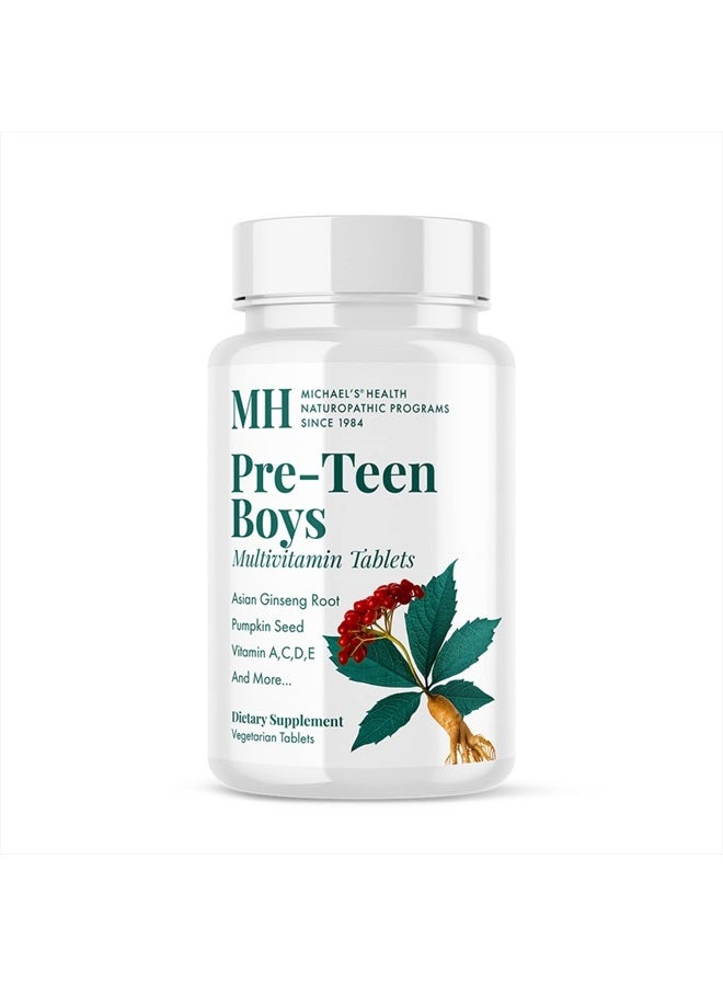MICHAEL'S Health Naturopathic Programs Pre-Teen Boys Daily Multivitamin - 60 Vegetarian Tablets - with Male Herbal Blend - Kosher - 60 Servings - Image 1