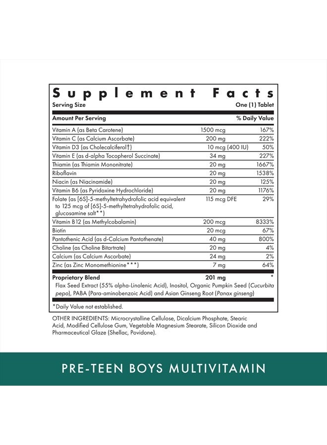 MICHAEL'S Health Naturopathic Programs Pre-Teen Boys Daily Multivitamin - 60 Vegetarian Tablets - with Male Herbal Blend - Kosher - 60 Servings - Image 2