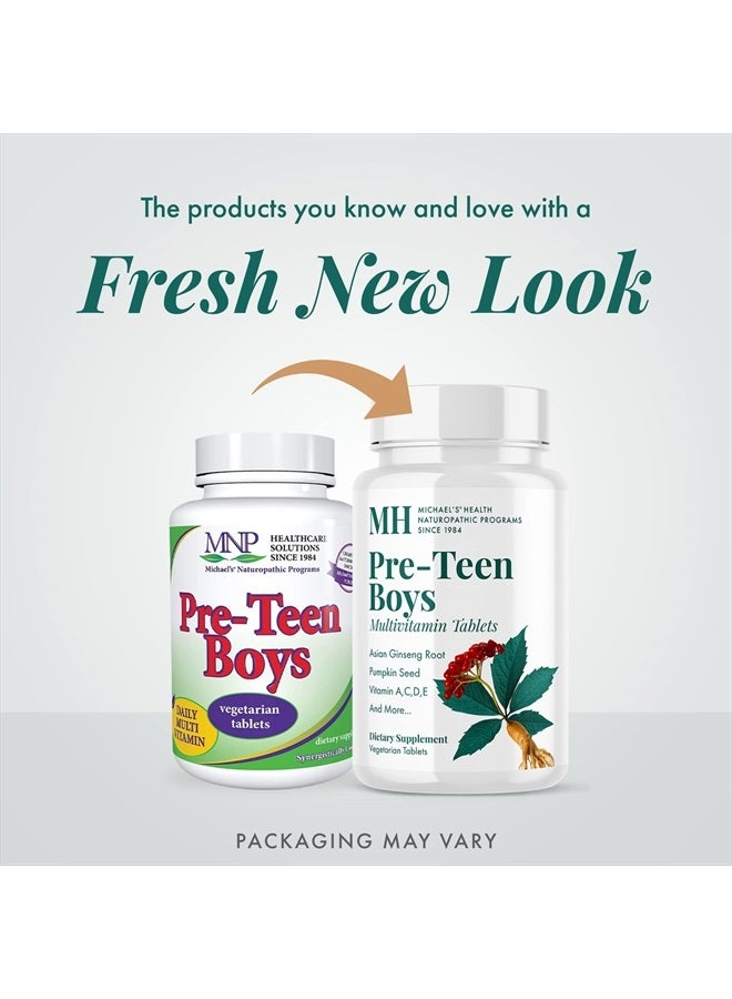MICHAEL'S Health Naturopathic Programs Pre-Teen Boys Daily Multivitamin - 60 Vegetarian Tablets - with Male Herbal Blend - Kosher - 60 Servings - Image 3