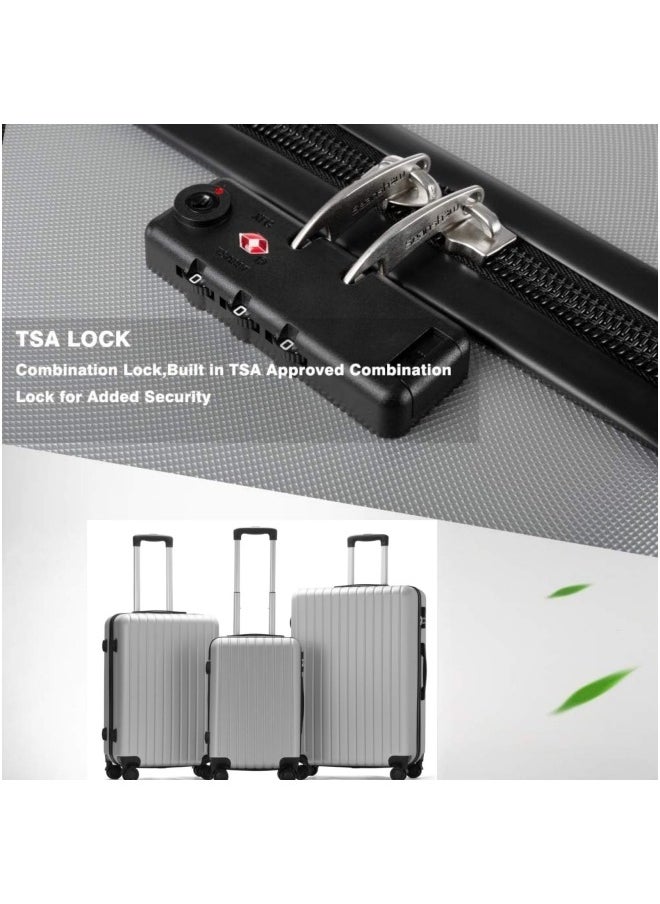 GGEROU - Luggage Sets,ABS hardshell Luggage,Carry-on Suitcase,with TSA Lock and Spinner Wheels,Large-capacity compartment design suitcase,3 Different Sizes 20"/24"/28",for Travel - Image 1