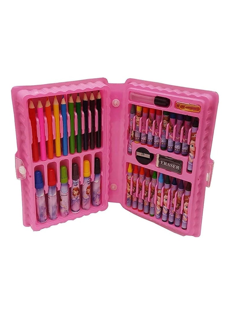 UNIQVERSE Drawing Set Art Set for Drawing Painting Portable Art Box Included Color Pencil Crayons Water Color Sketch Pens Set for Kids (42 Pcs_Pink) - Image 4
