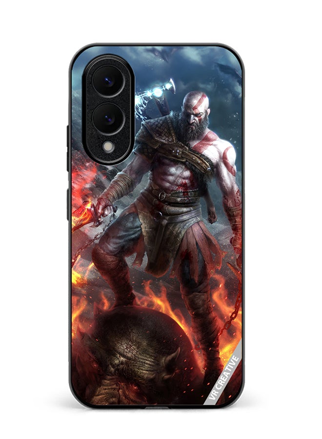 VR CREATIVE Protective Case Cover For Samsung Galaxy S25 Edge Kratos God Of War Game Design Multicolour