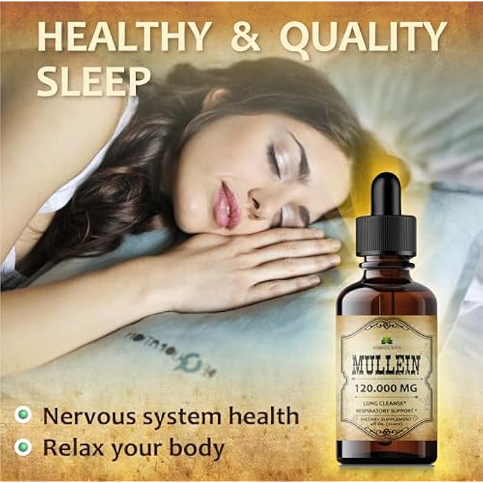 HERBALICIOUS قطرات المولين العشبية لتنظيف الرئتين - مكمل عضوي لتنظيف الرئتين مع مستخلص ورق المولين (Verbascum Thapsus) - صيغة سائلة نباتية، خالية من الكائنات المعدلة وراثيًا - 4 أونصات سائلة - Image 4