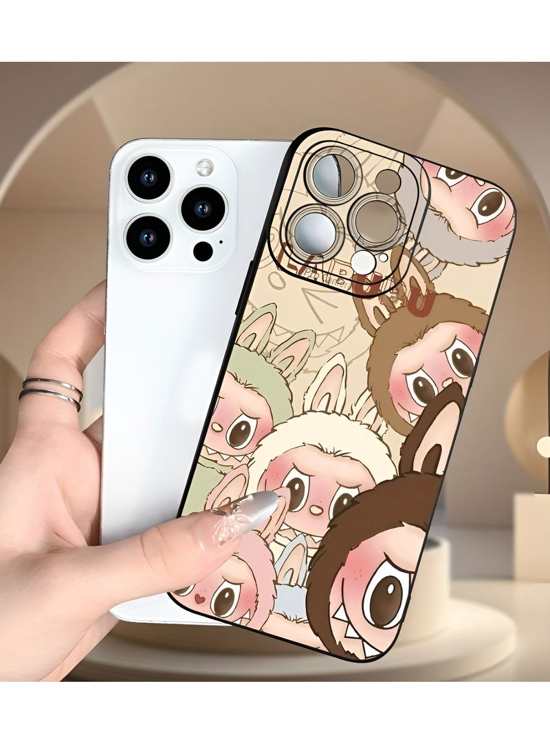 سوق الديكور جراب iPhone 16 Pro Max بتصميم كرتوني لطيف من Labubu - غطاء خلفي ناعم مقاوم للصدمات من مادة TPU - جراب واقٍ خفيف الوزن ومضاد للخدش لهاتف Apple iPhone 16 Pro Max - غطاء هاتف أنيق ومتين للبنات والأولاد - إصدار Labubu Collectors - كمية محدودة - Image 3
