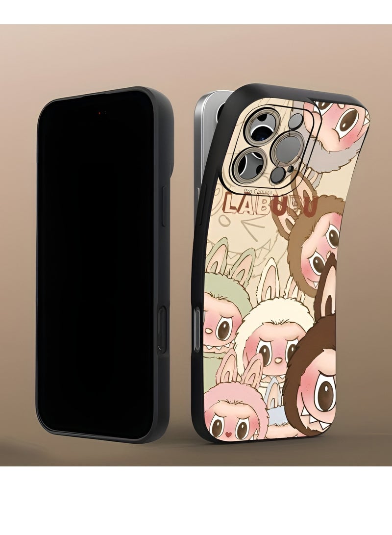 سوق الديكور جراب iPhone 16 Pro Max بتصميم كرتوني لطيف من Labubu - غطاء خلفي ناعم مقاوم للصدمات من مادة TPU - جراب واقٍ خفيف الوزن ومضاد للخدش لهاتف Apple iPhone 16 Pro Max - غطاء هاتف أنيق ومتين للبنات والأولاد - إصدار Labubu Collectors - كمية محدودة - Image 4