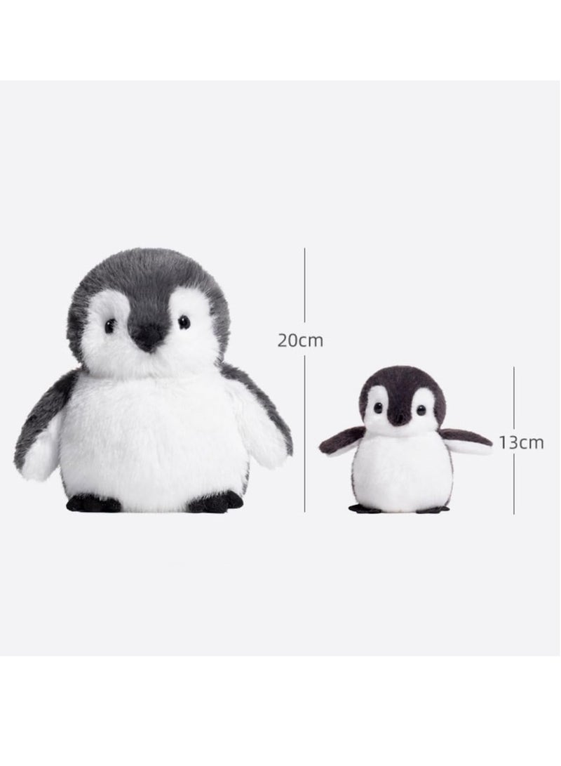 Penguin Plush Toy Lifelike Pillow Penguin Lifelike Large Animal Fluffy Cute Cushion Pillow Toy 20cm Cute Gray Celebration Soft Birthday Gift Plush Toy Soothing Sleep Decoration - Image 3