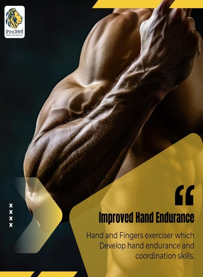 PRO365 D Shape Pro Hand Gripper | Strengthener with Counter Timer | 100KG Resistance | Hand Exerciser for Forearm, Wrist Workout | Improve Grip Strength | Endurance & Flexibility | Black | - Image 5