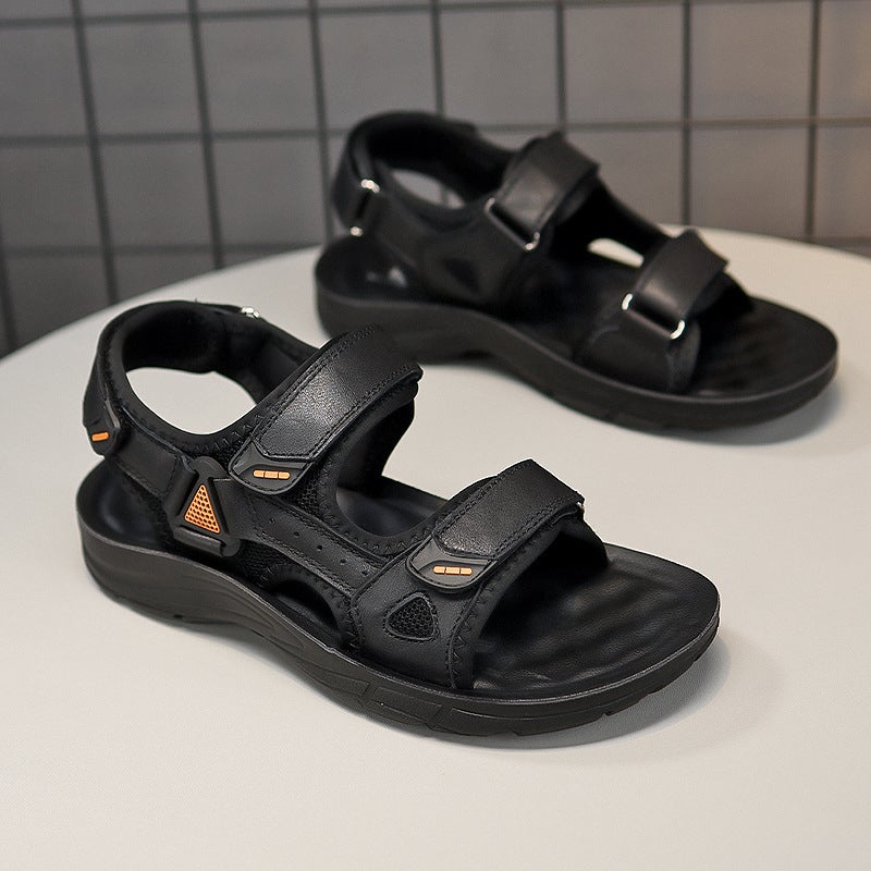 Summer Children'S Sandals Cowhide Sandals Beach Casual Shoes For Middle And Large Children - Image 3