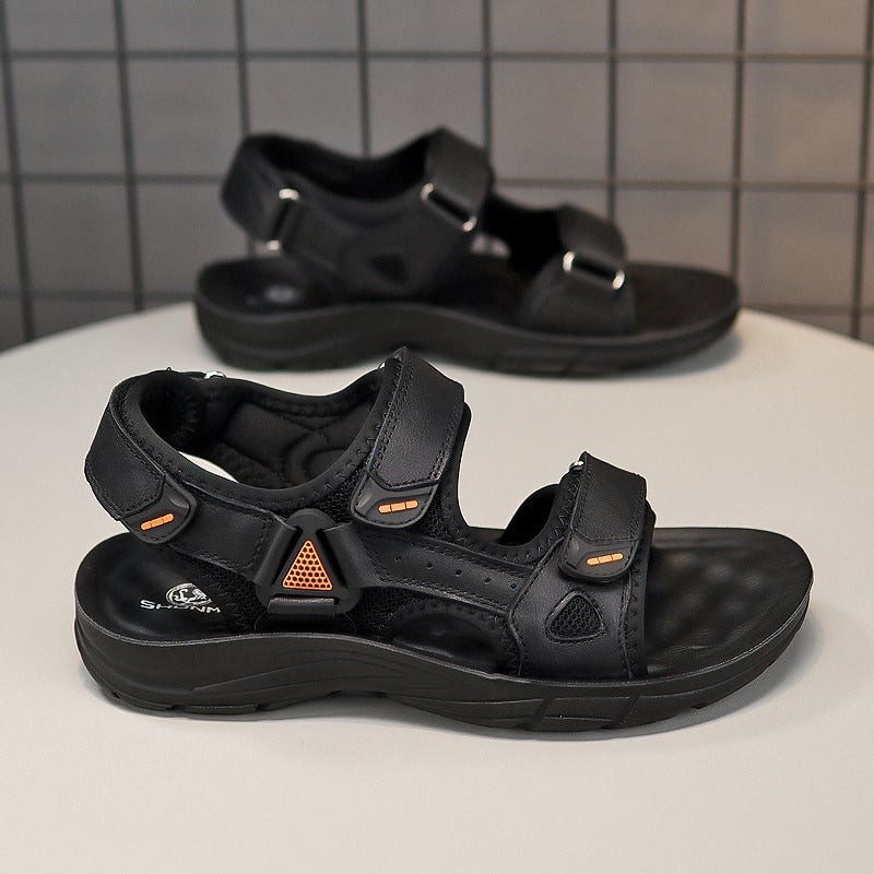 Summer Children'S Sandals Cowhide Sandals Beach Casual Shoes For Middle And Large Children - Image 1