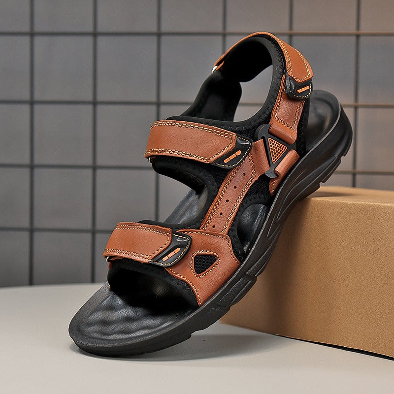 Summer Children'S Sandals Cowhide Sandals Beach Casual Shoes For Middle And Large Children - Image 2